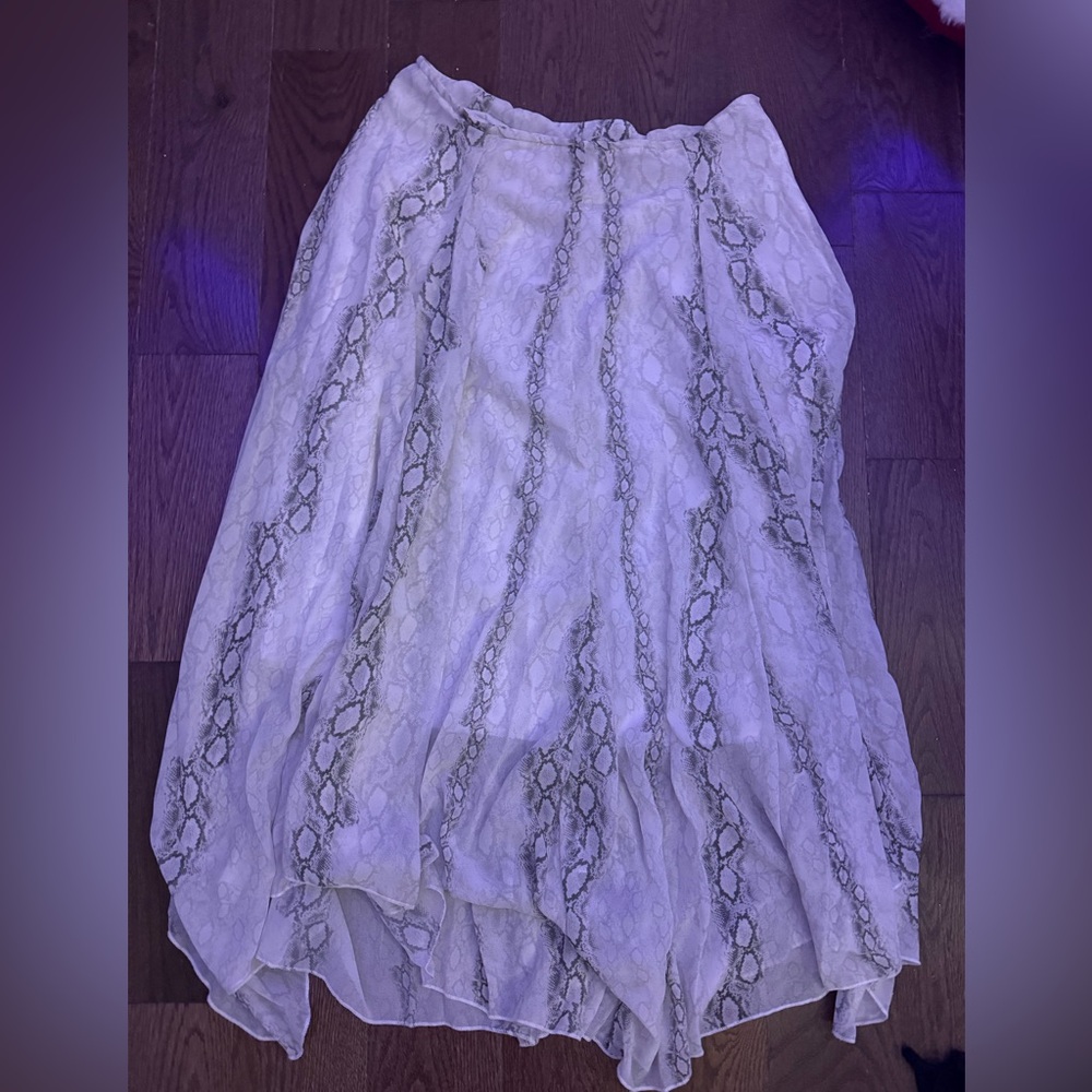 SHEIN Black and White Snake Print Maxi Skirt